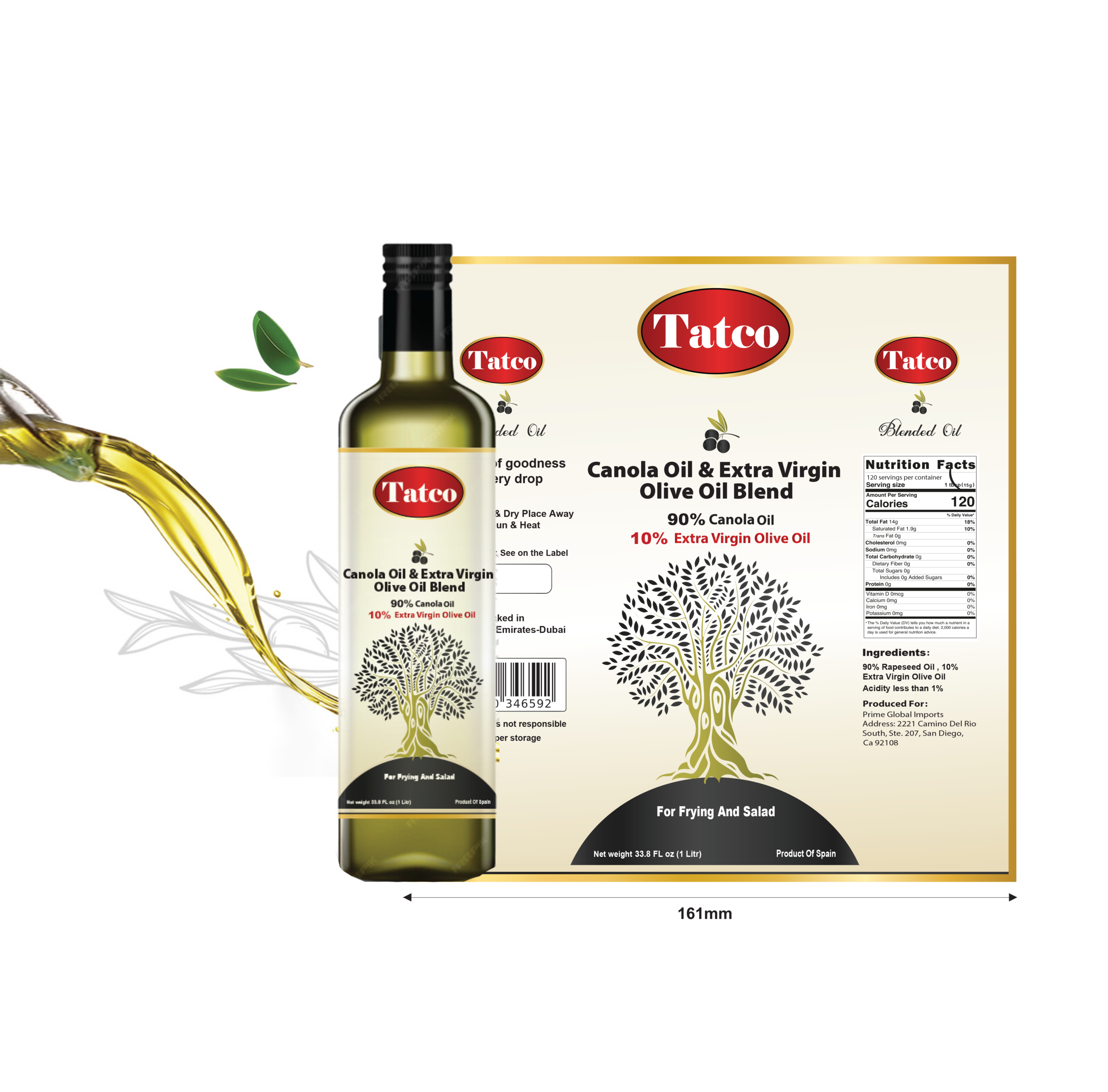 Tatco blended oil 1L Projects Packaging